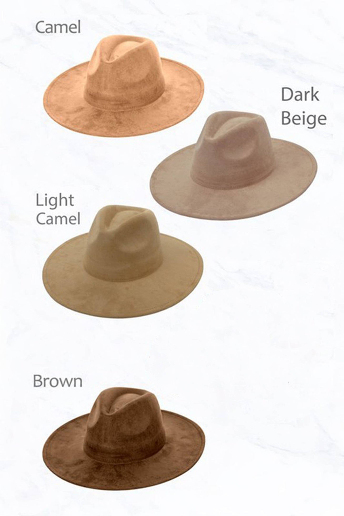 Suede Large Eaves Peach Top Fedora Hat