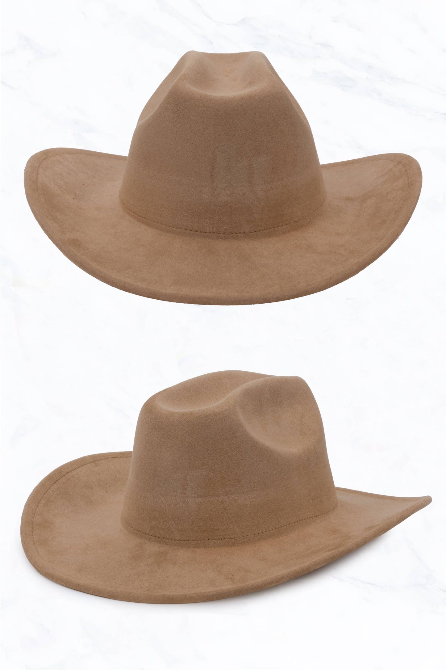 Suede Western Cowboy Fedora Hat
