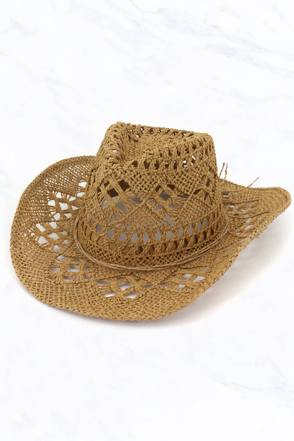 Western Style Cowboy Handmade Woven Straw Hat