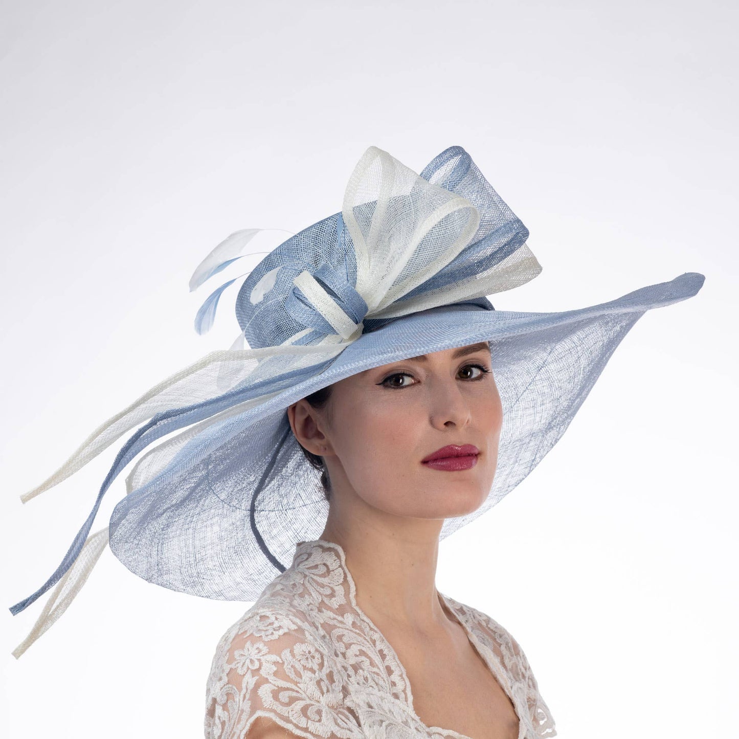 119048 | Long Bow Wide Brim Floppy Sinamay Hat