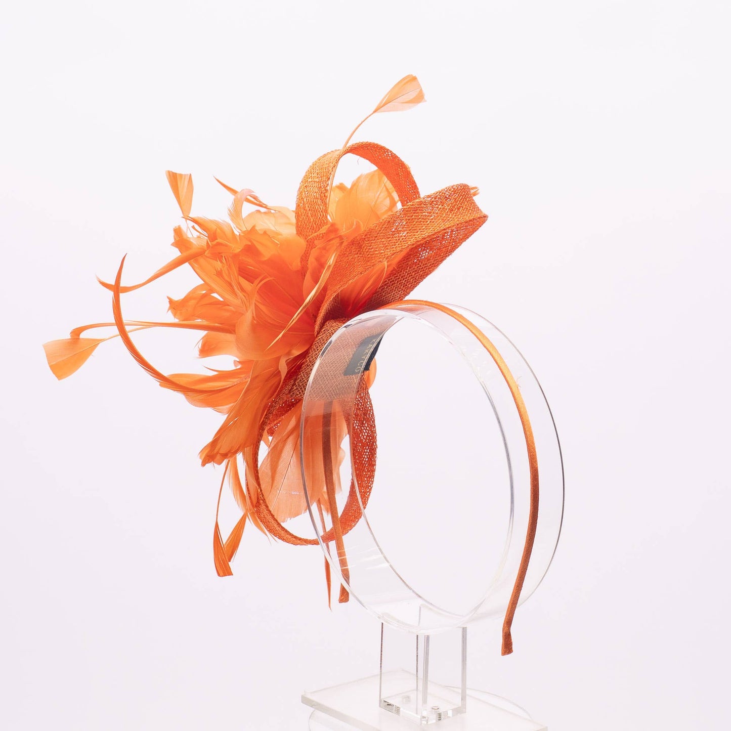 5940H | Feather Flower Sinamay Fascinator