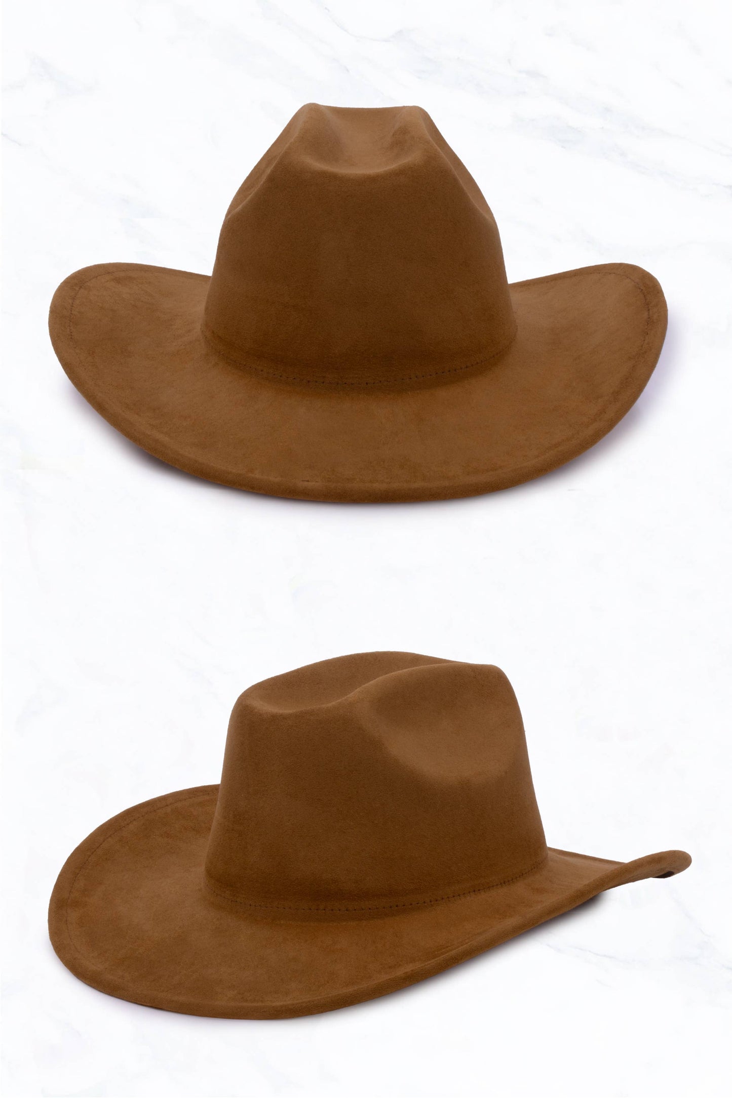 Suede Western Cowboy Fedora Hat
