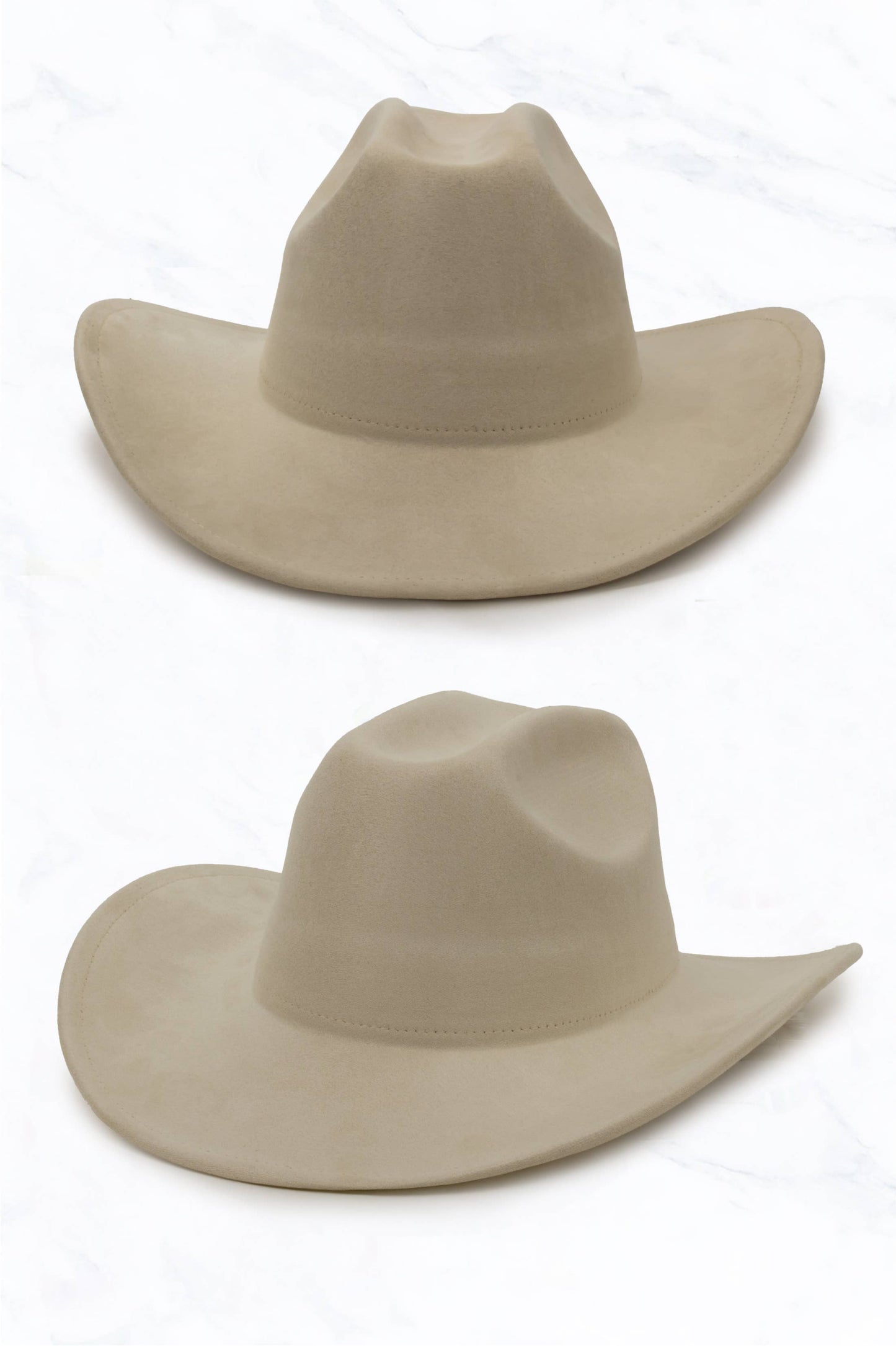 Suede Western Cowboy Fedora Hat