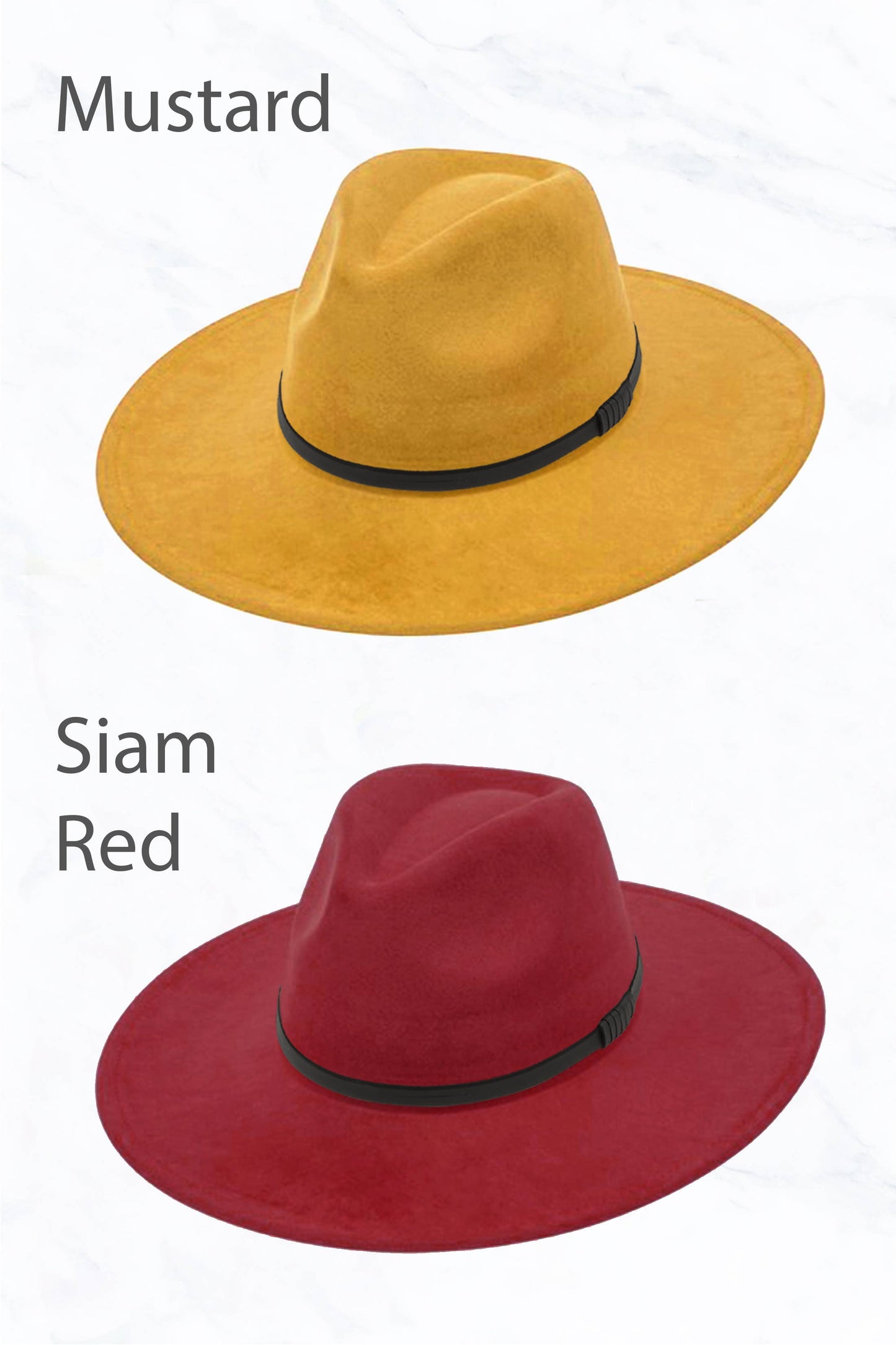 Suede Large Eaves Peach Top Fedora, Leather Belt