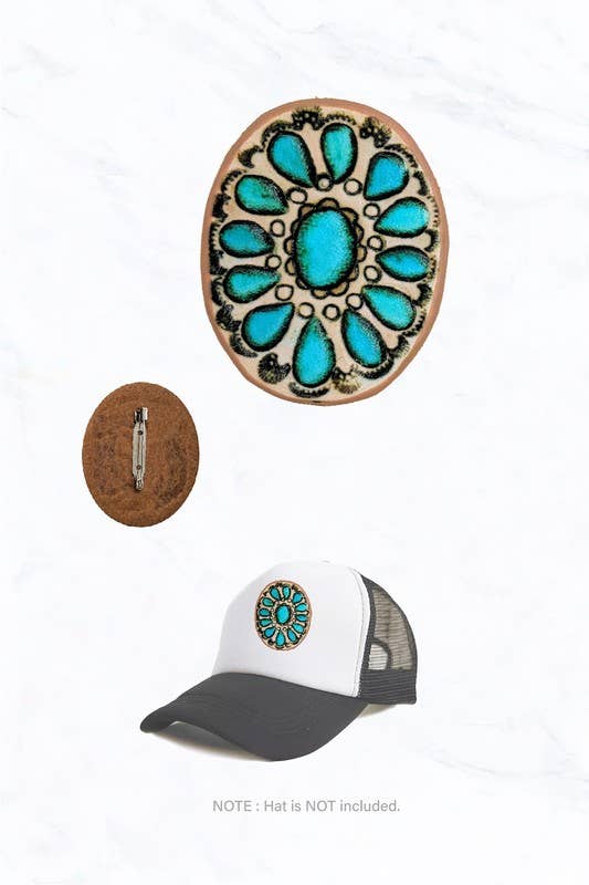 Oval Turquoise Hat Pin