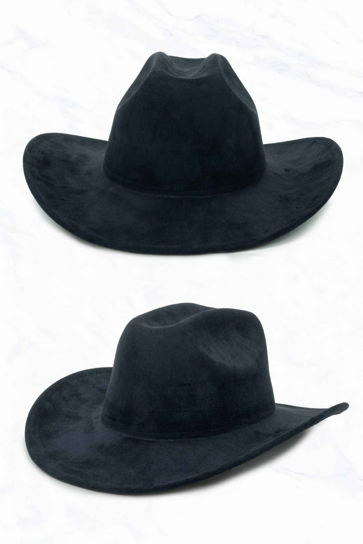 Suede Western Cowboy Fedora Hat