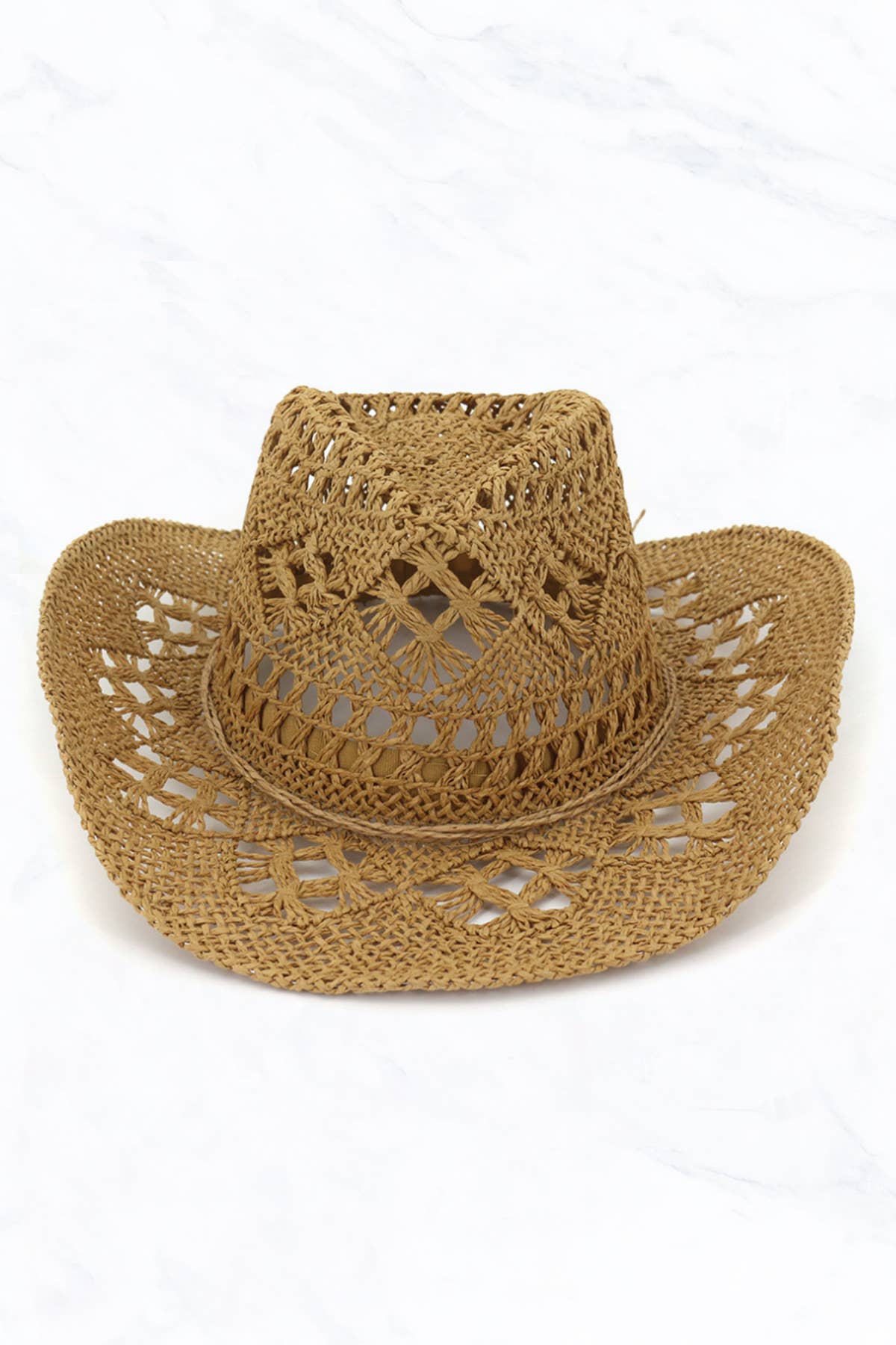 Western Style Cowboy Handmade Woven Straw Hat