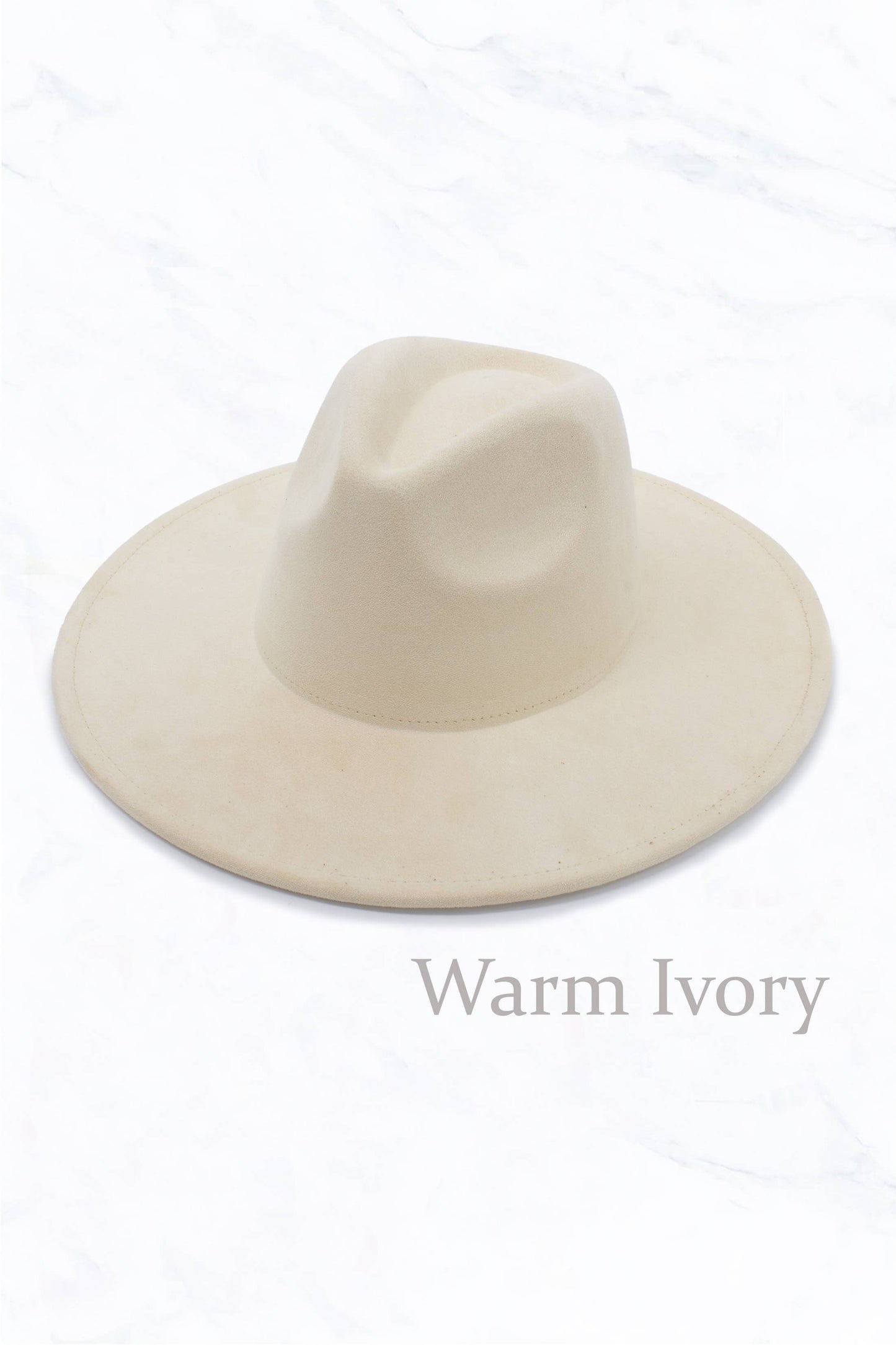 Suede Large Eaves Peach Top Fedora Hat