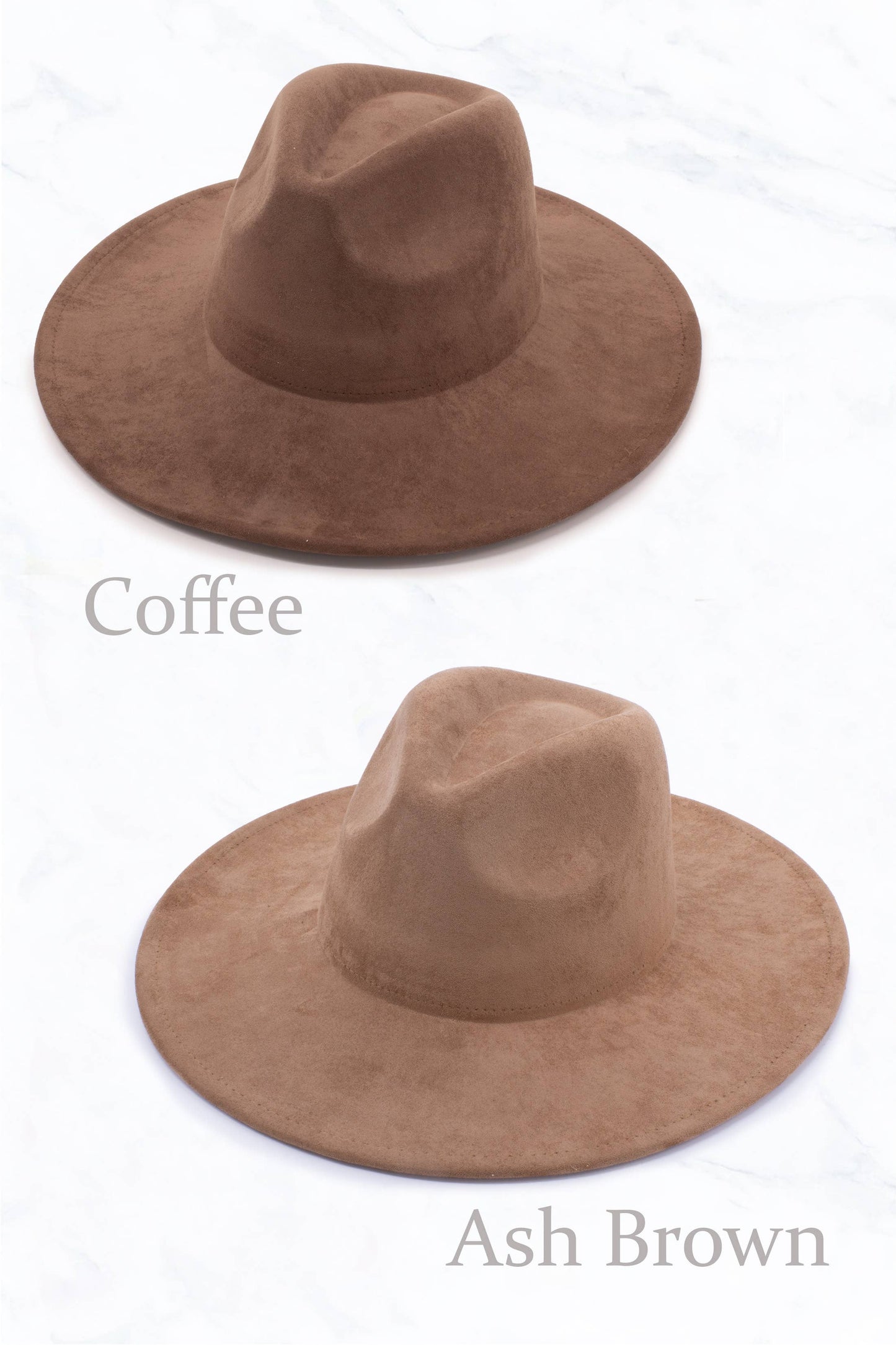 Suede Large Eaves Peach Top Fedora Hat
