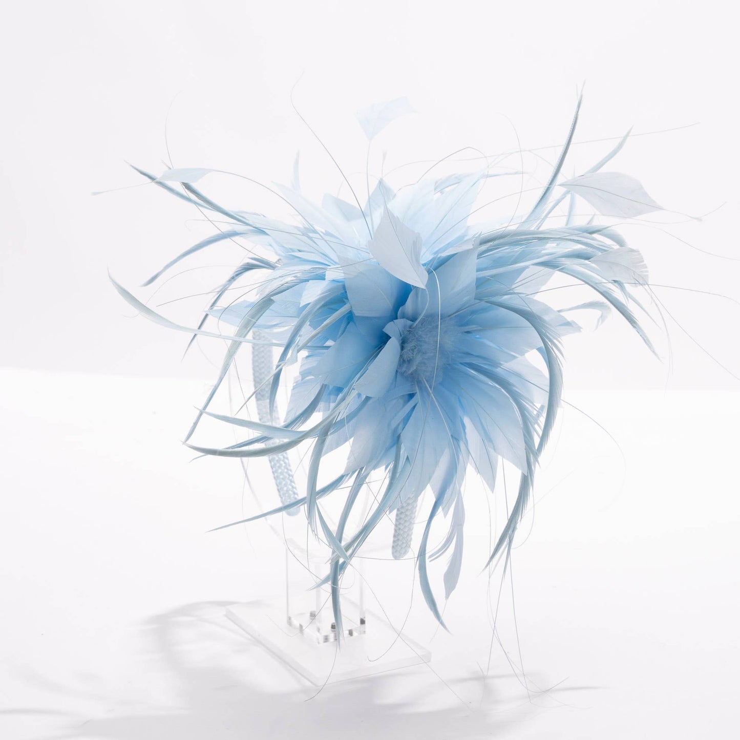 5911H | 7" Double Feather Fascinator, Hair Accessories