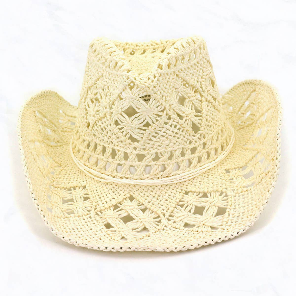 Western Style Cowboy Handmade Woven Straw Hat