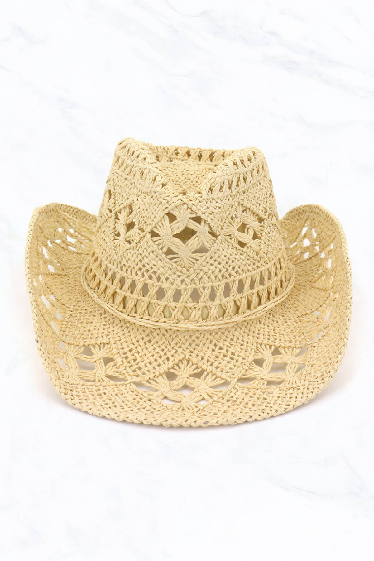 Western Style Cowboy Handmade Woven Straw Hat