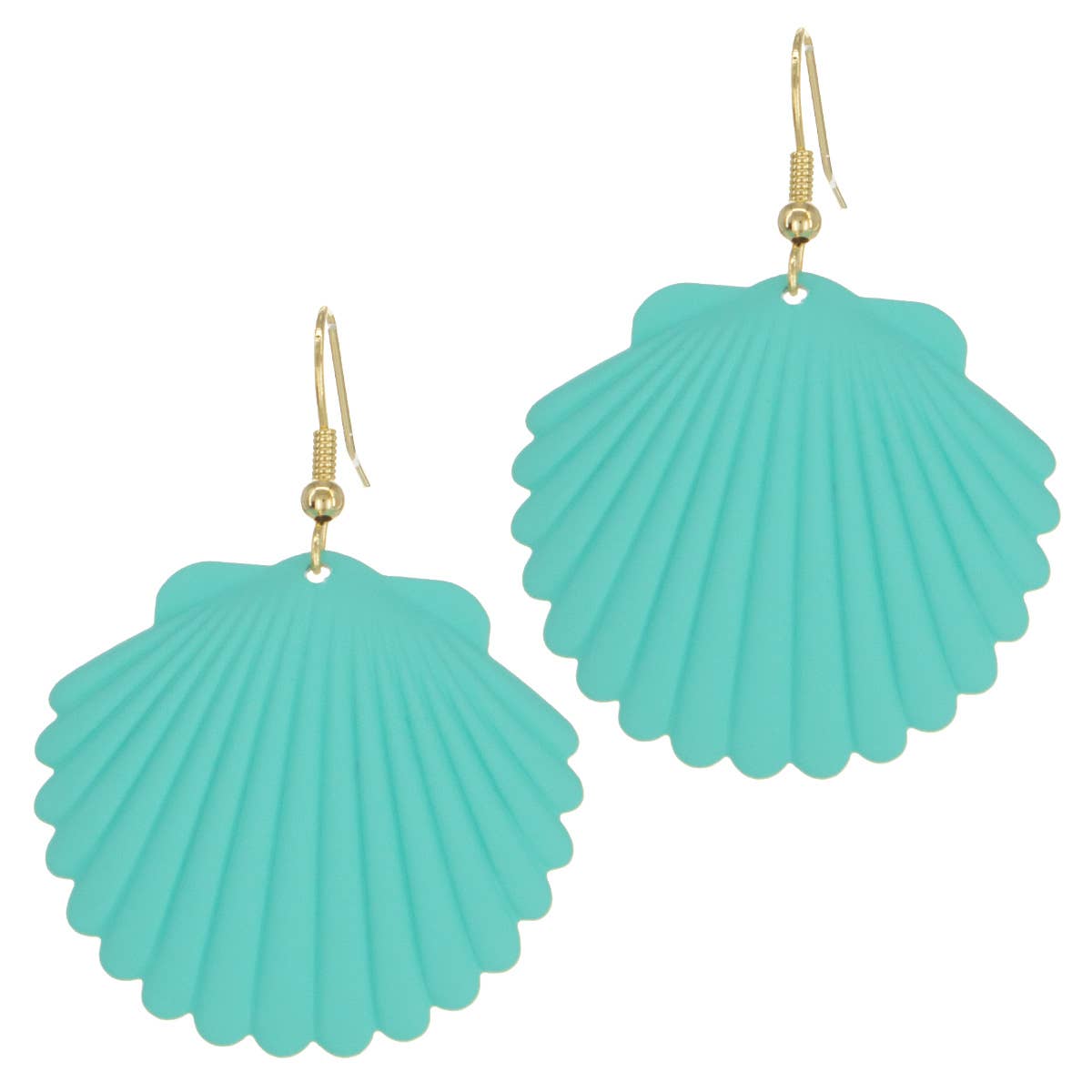 Colored Shell Shape Fashion Earrings