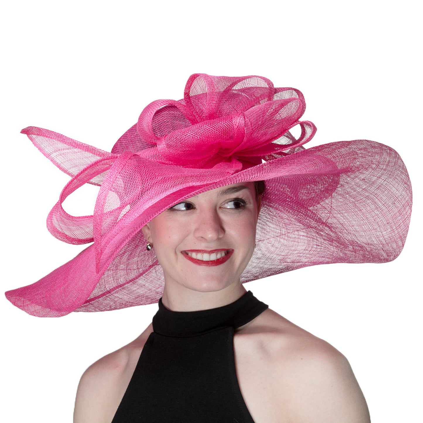 116033 | Large Wrapped Abstract Bow Sinamay Hat