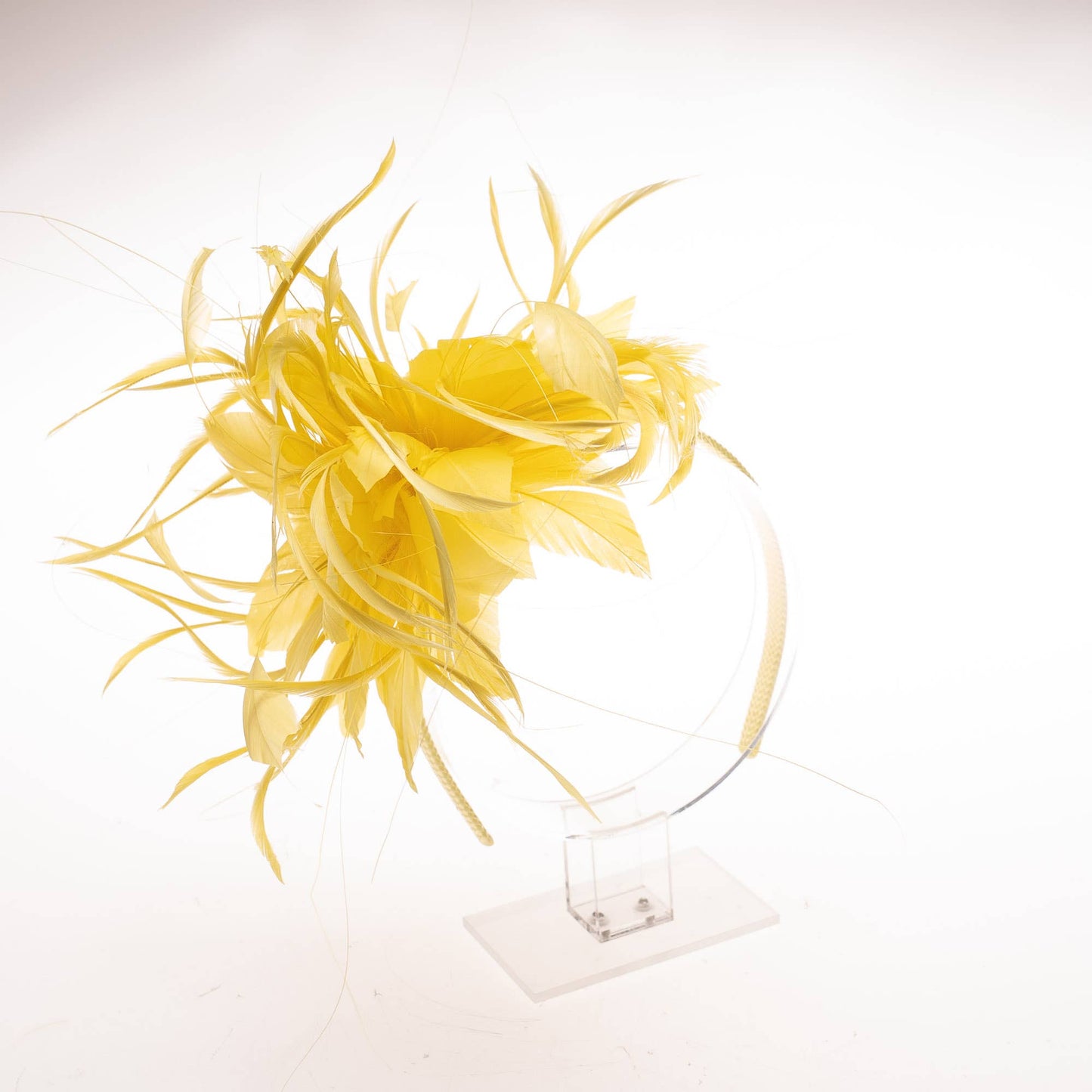 5911H | 7" Double Feather Fascinator, Hair Accessories