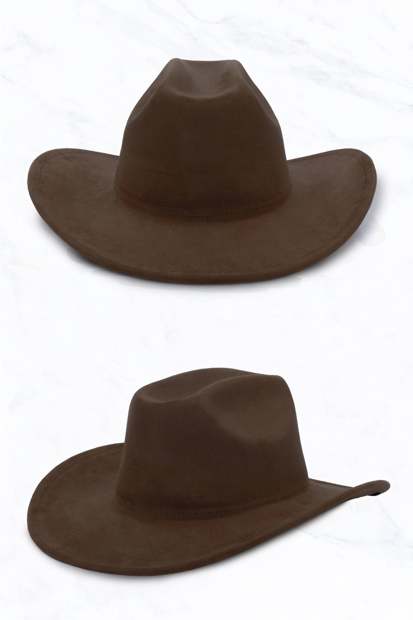 Suede Western Cowboy Fedora Hat