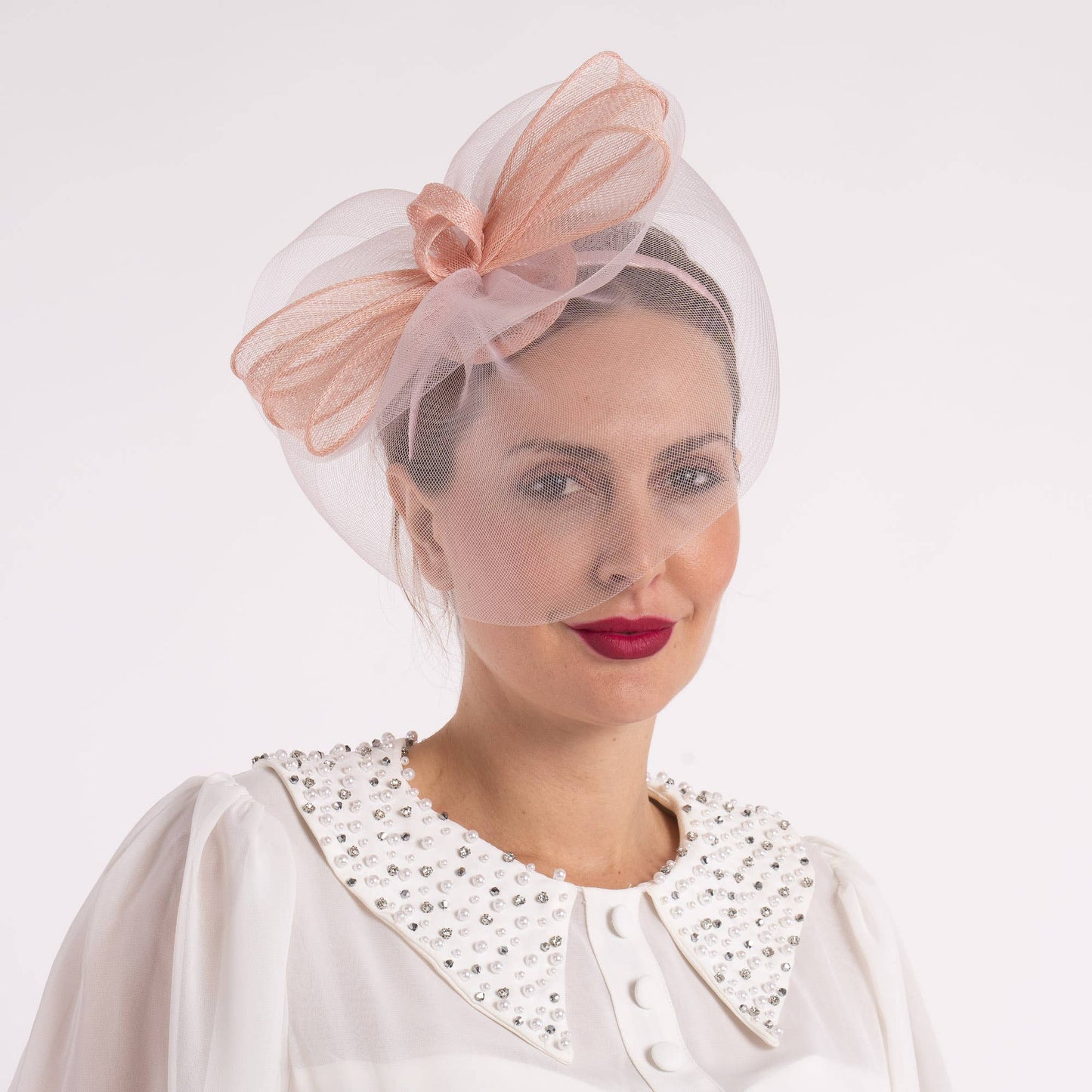 5916H | Sinamay/Crinoline Bow Fascinator Headband