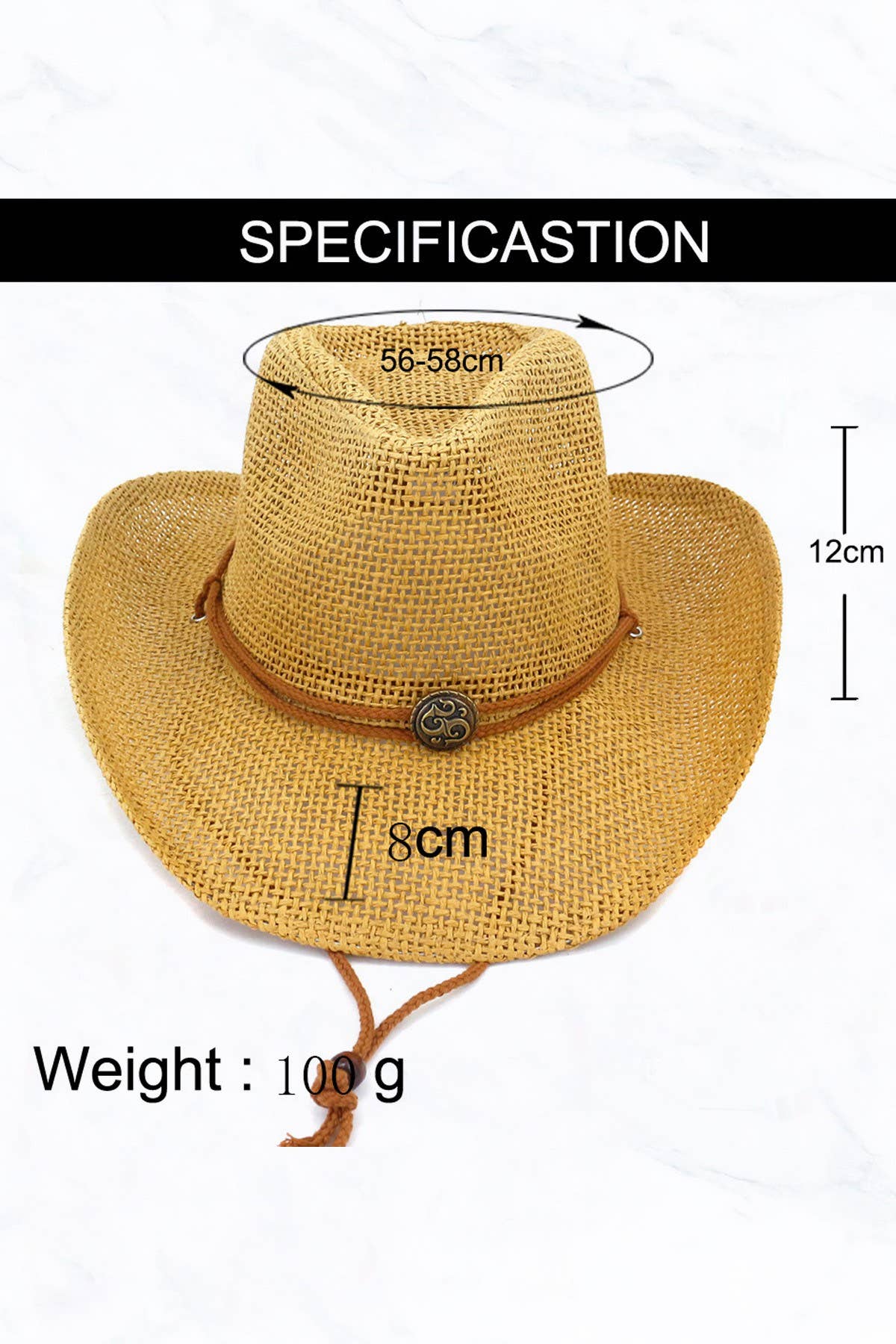 New Western Cowboy Straw Hat
