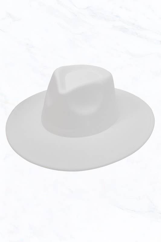 Suede Large Eaves Teardrop Top Fedora Hat