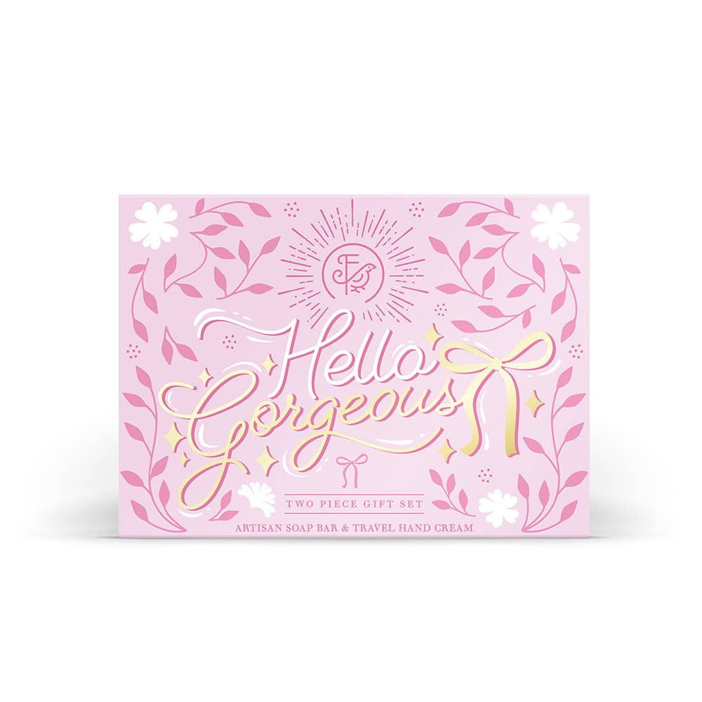 Hello Gorgeous 2 Pc Bath & Body Gift Set - Valentine's Day