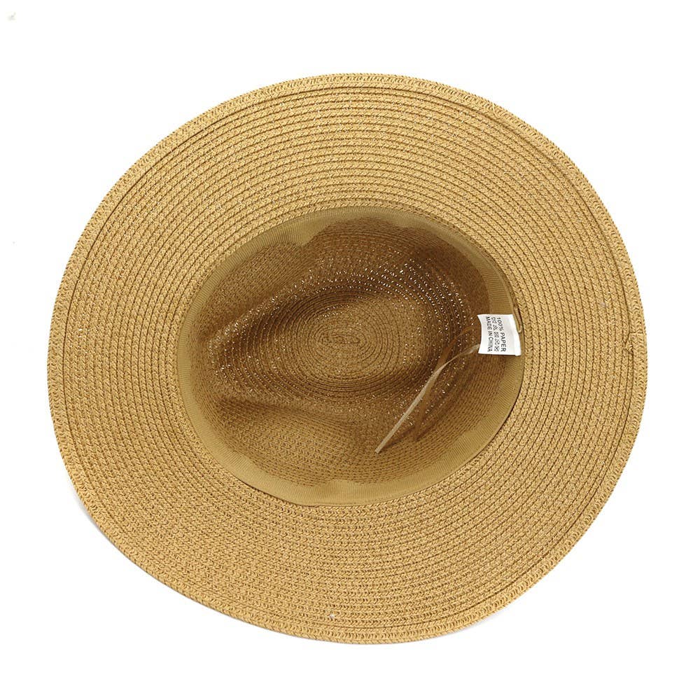Leopard Leather Belt, British Style Jazz Straw Hat Outdoor