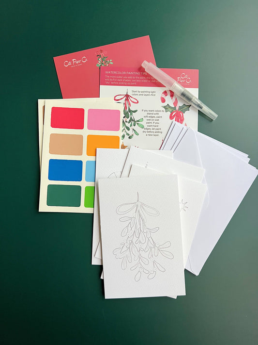 Watercolor Christmas Cards Kit