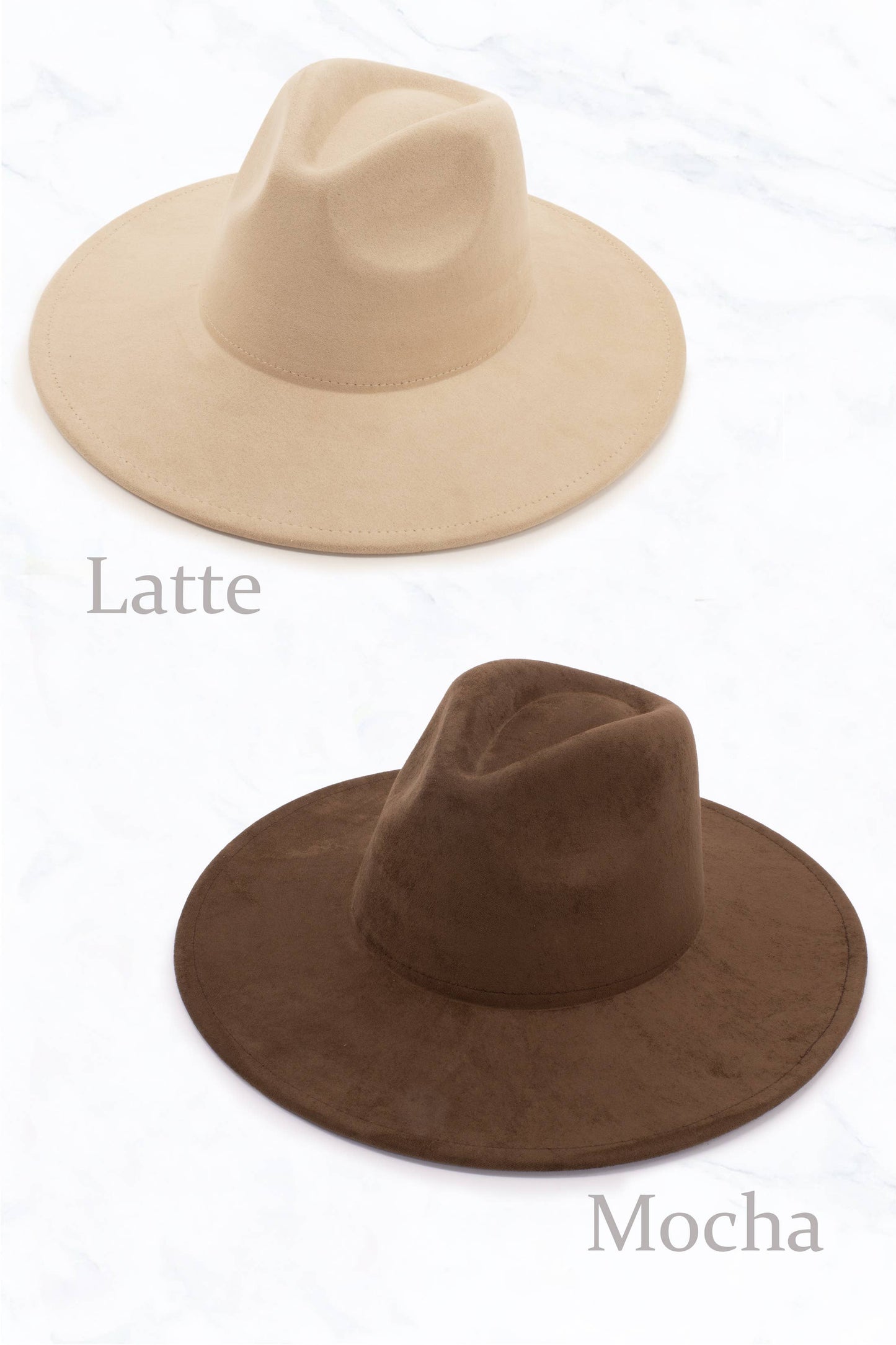Suede Large Eaves Peach Top Fedora Hat