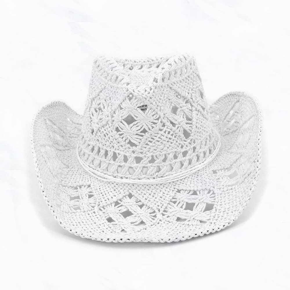 Western Style Cowboy Handmade Woven Straw Hat