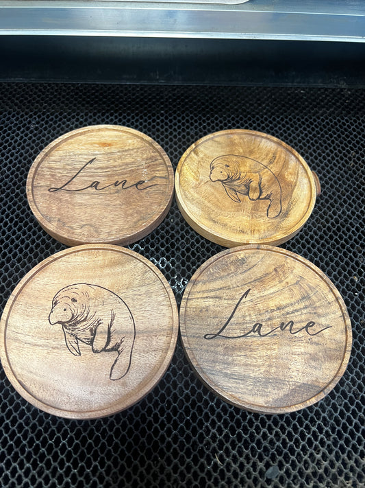 Coasters - 4pc Wooden
