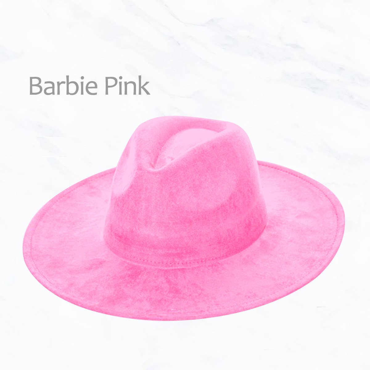 Suede Large Eaves Peach Top Fedora Hat