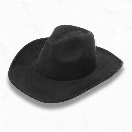 Big Brim Suede Cowboy Peach Heart Fedora Hat