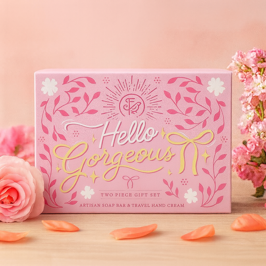 Hello Gorgeous 2 Pc Bath & Body Gift Set - Valentine's Day