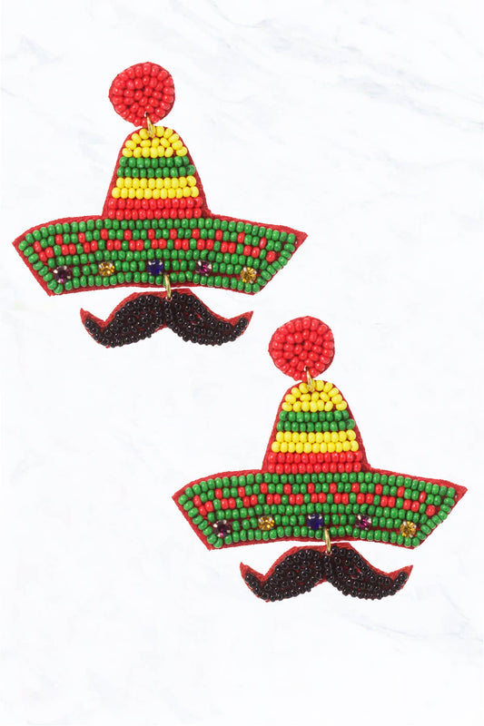 Cinco de Mayo Seed Bead Post Earrings
