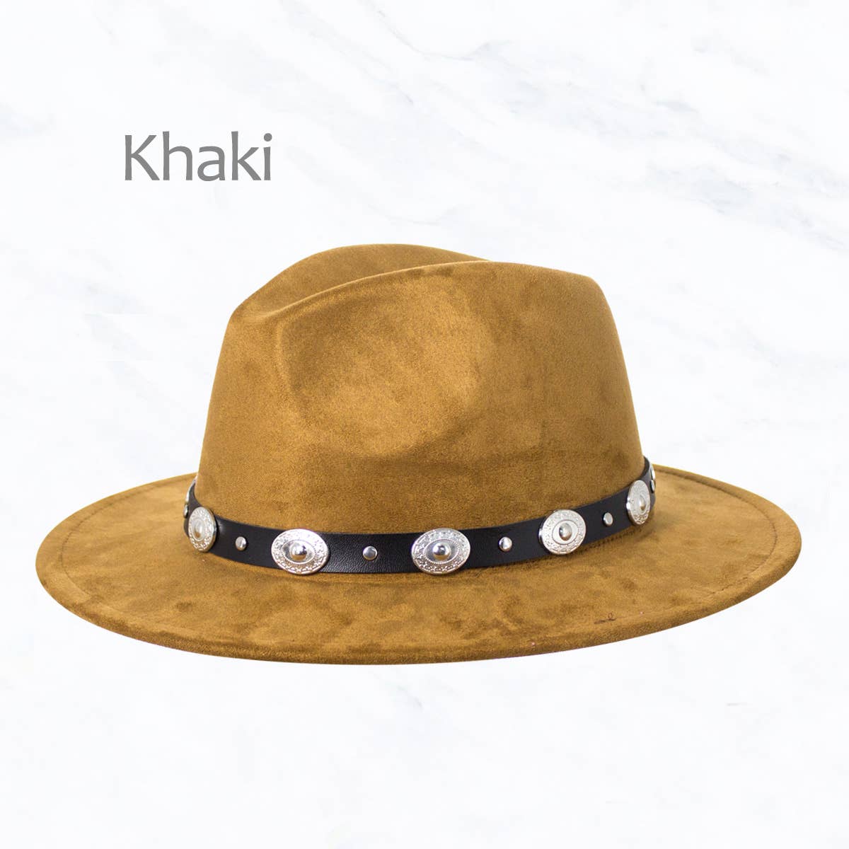 Suede Fedora Regular Peach Top with Studded Belt